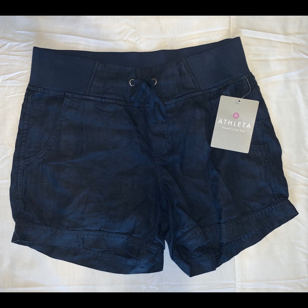 NWT Athleta Creston Linen Short. Size 2